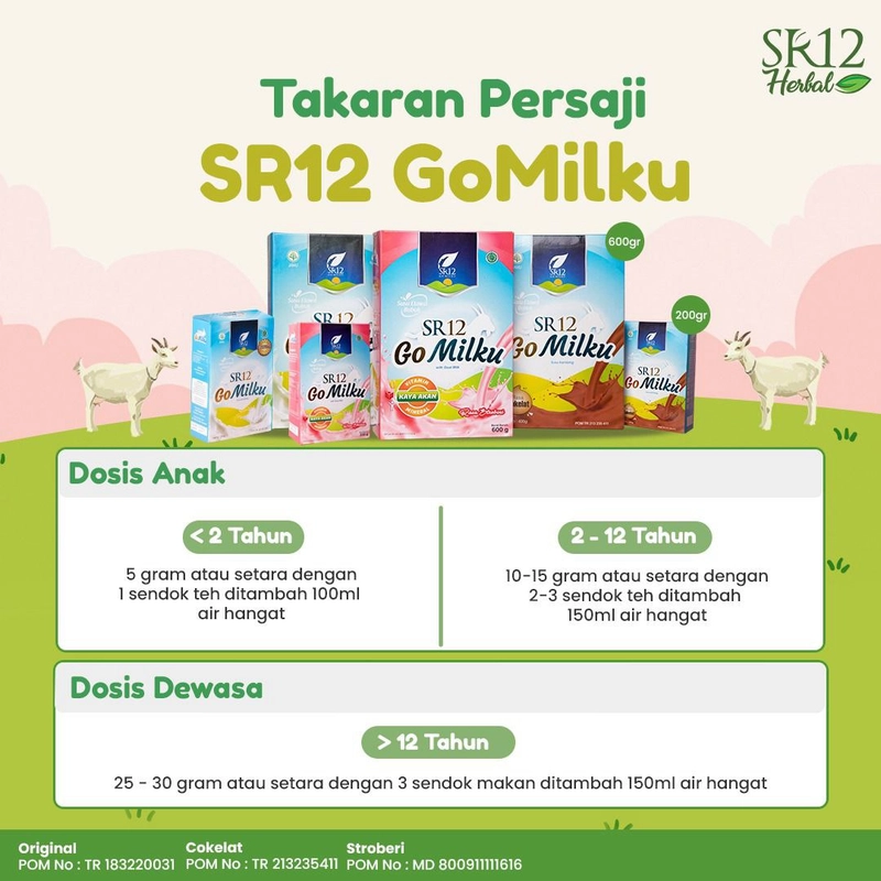 Product image Go Milku SR12 Susu Kambing Etawa Gomilku Original Melancarkan Asi Menyehatkan Jantung 200 gr Original