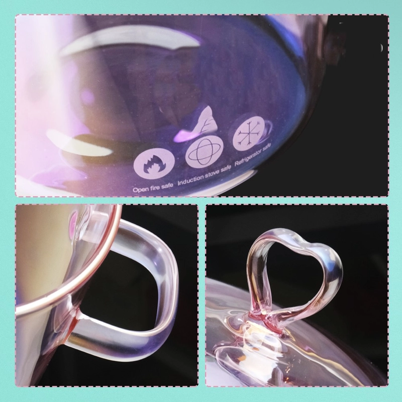Product image RUMAH RAYA - (PO) Panci Kaca Cooking Pot Tahan Panas - TH-15 15 cm Pink