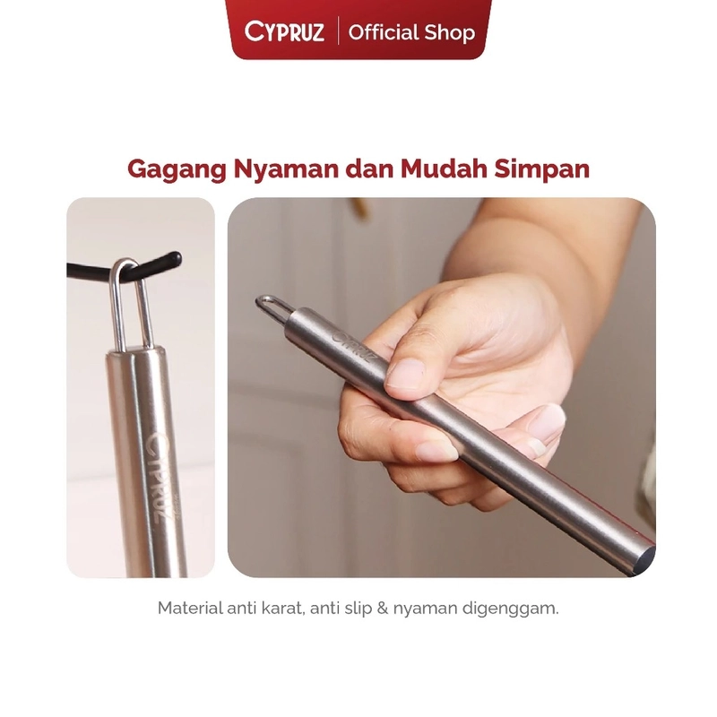 Product image Cypruz Official - Cypruz Silicone Utensil Series Gagang Stainless Slotted Turner AM-1071 S HITAM