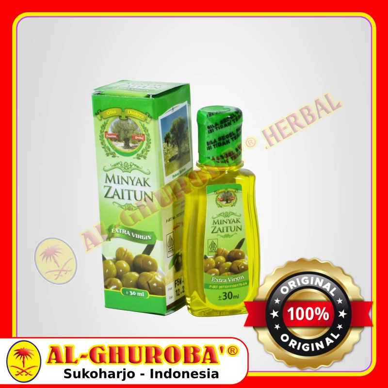 Product image Al-Ghuroba Herbal - Minyak Zaitun Extra Virgin Olive Oil 30ml Al-Ghuroba BPOM RI HALAL 30ml Original