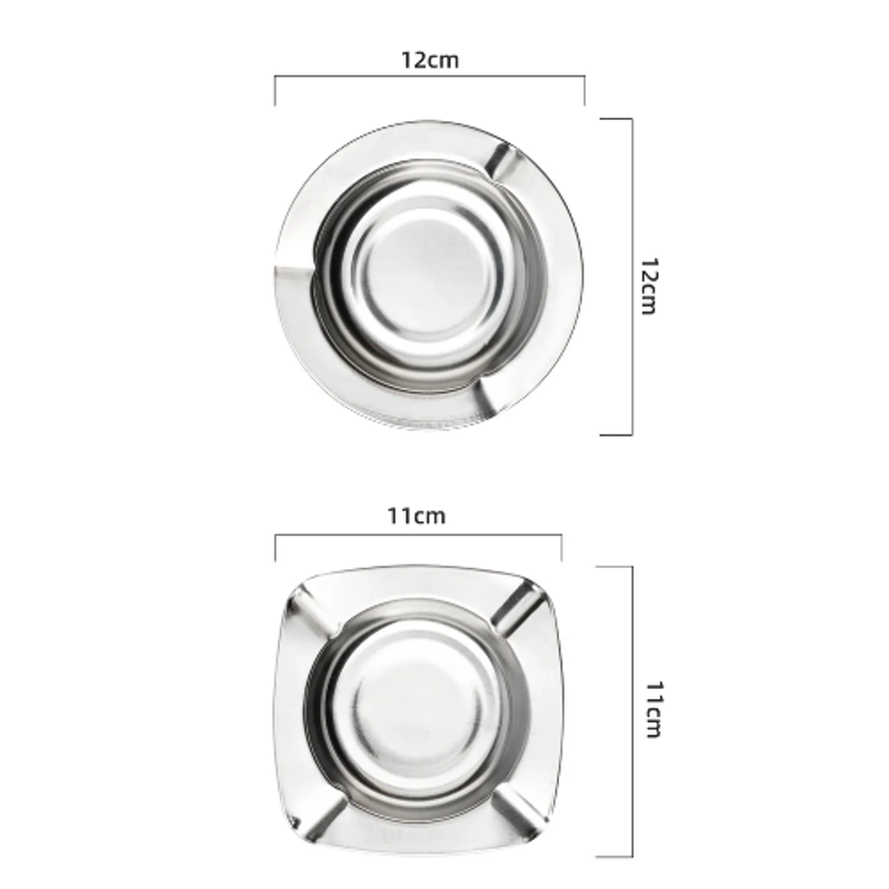 Product image KAHASIL - Asbak Rokok Stainless Alumunium KMJ269 BULAT