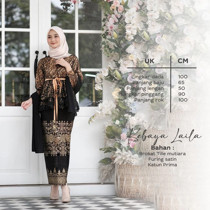 Product image COLLECTION SARJANA - Batik Brokat Modren - BATIK COUPLE LAILA - Katun Prima Halus Kebaya Allsize Laila