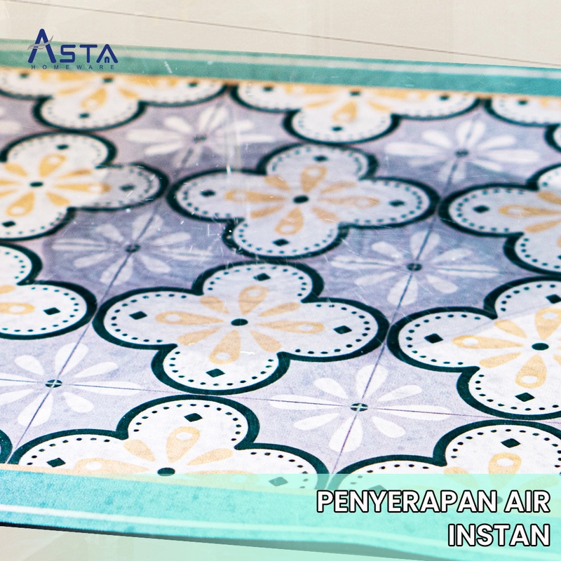 Product image Asta Homeware Official - Asta Keset Kaki Diatomite Anti Slip Serap Air Motif Tebal 40 x 60 cm 50 x 80 cm 40x60 cm Kotak Motf 3