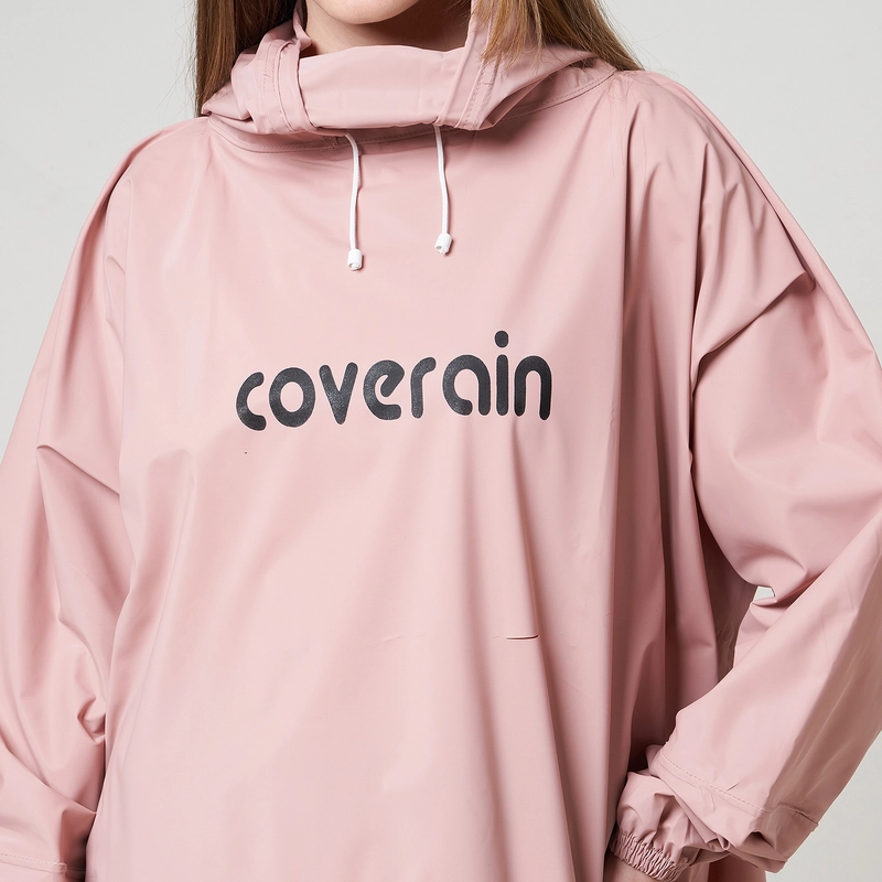 Product image Coverain - Coverain Jas Hujan Hoodie Premium Tebal Elastis Jumbo Dusty Pink