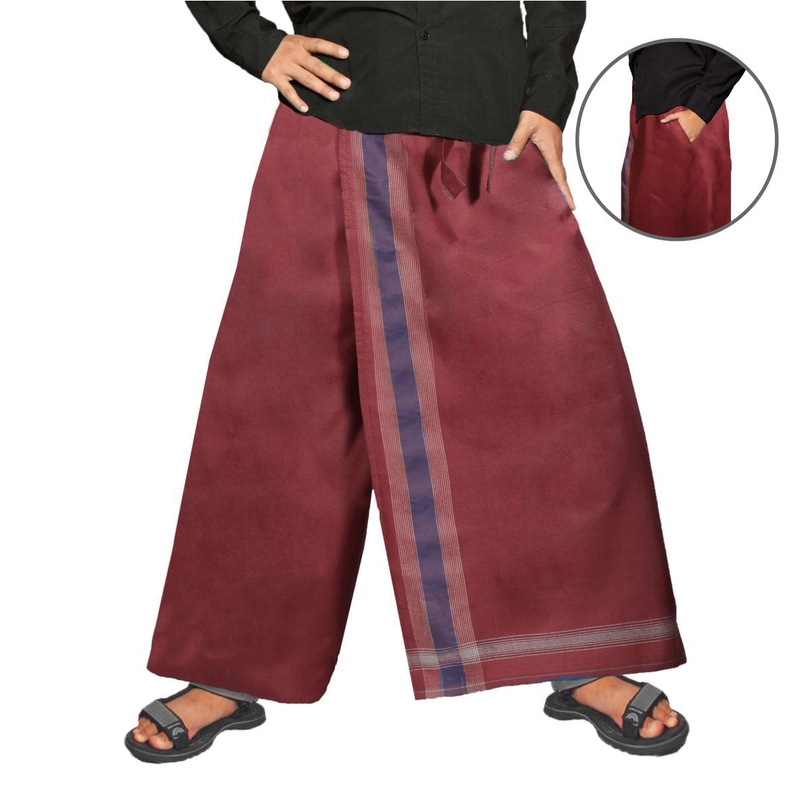 Product image Celana Sarung Anak Dan Dewasa Marun Garis Dua 3-4thn Marun Garis Dua