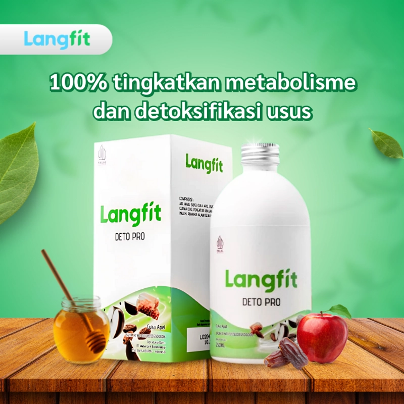 Product image Langfit - Deto Pro Cuka Apel + Madu Stevia Probiotik Chia Seed 1 Botol