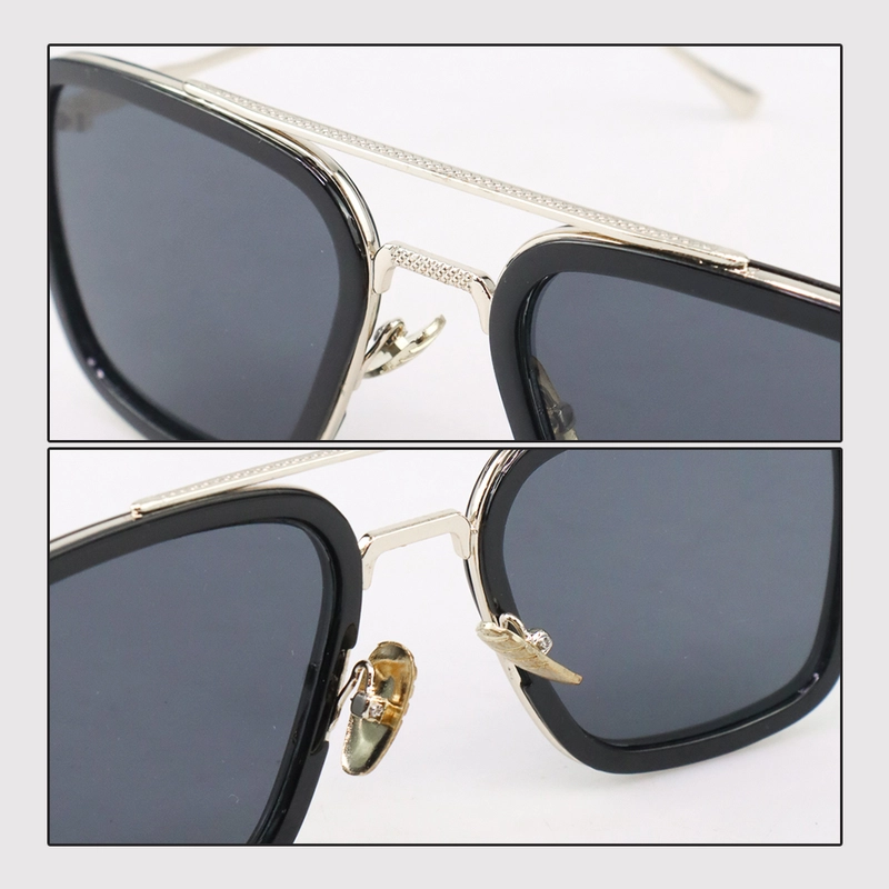 Product image RAYATORY - Kacamata Steampunk HD Polarized Sunglasses - 66218 Set Box+Kain Black Gold