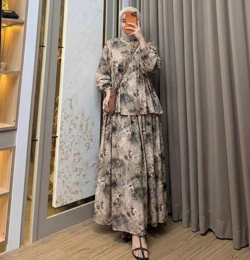 Product image Khisna collection - Set rok nadine bunga motif cantik Allsize Rara