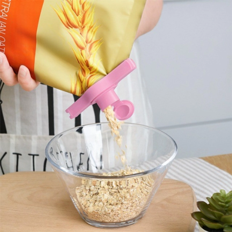 Product image KAHASIL - Klip Segel Plastik Penjepit Penutup Kemasan Bungkus Makanan Bumbu Dapur Dengan Corong KMJ257 RANDOM