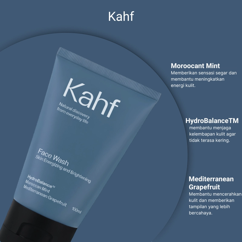 Product image SUPLAI SHOP - Sabun Wajah Kusam Kahf Face Wash Skin Energizing & Brightening Isi 100 ml