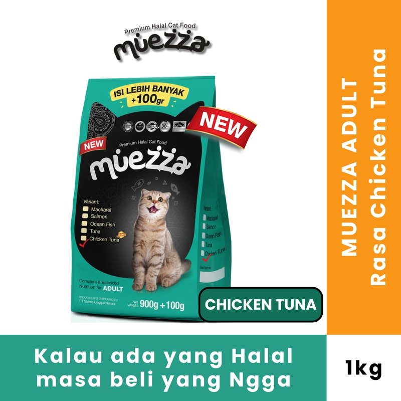 Product image Muezza - Muezza PAKET DUO Makanan Kucing Kering Adult 1 kg - Isi 2 2kg Salmon