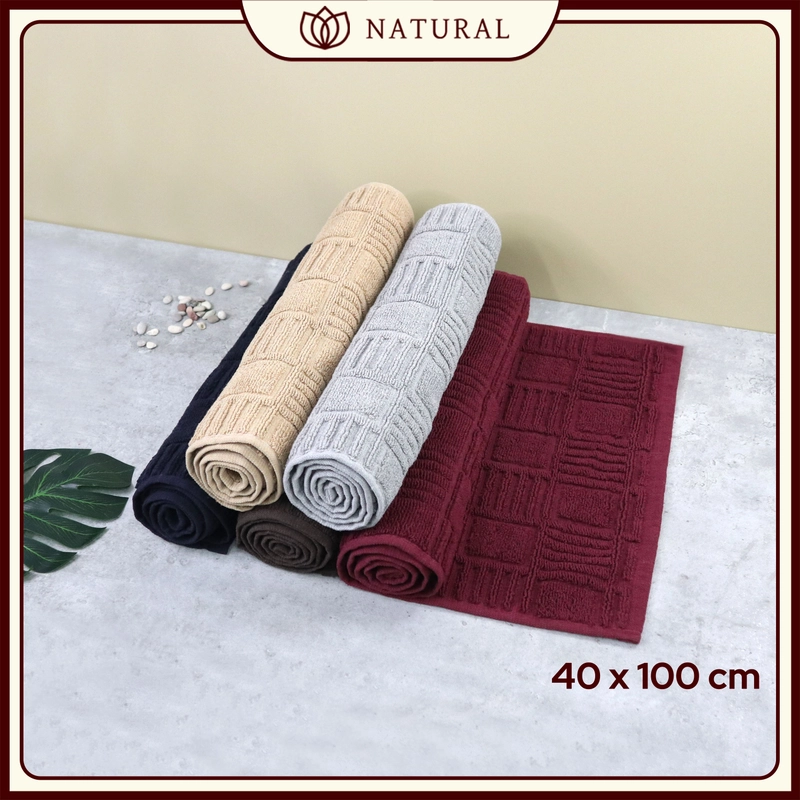 Product image Chalmer - Keset Handuk Natural by Chalmer 40x100 cm Keset Panjang Polos Dapur Kamar Mandi 40x100 cm Light Brown