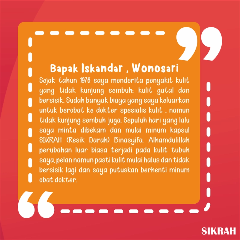 Product image SIKRAH Obat Gatal Gatal Kulit Alergi Gatel Obat Kurap Eksim Jamur Biduran Kadas BPOM Binasyifa 60 Ka 60 kapsul Herbal