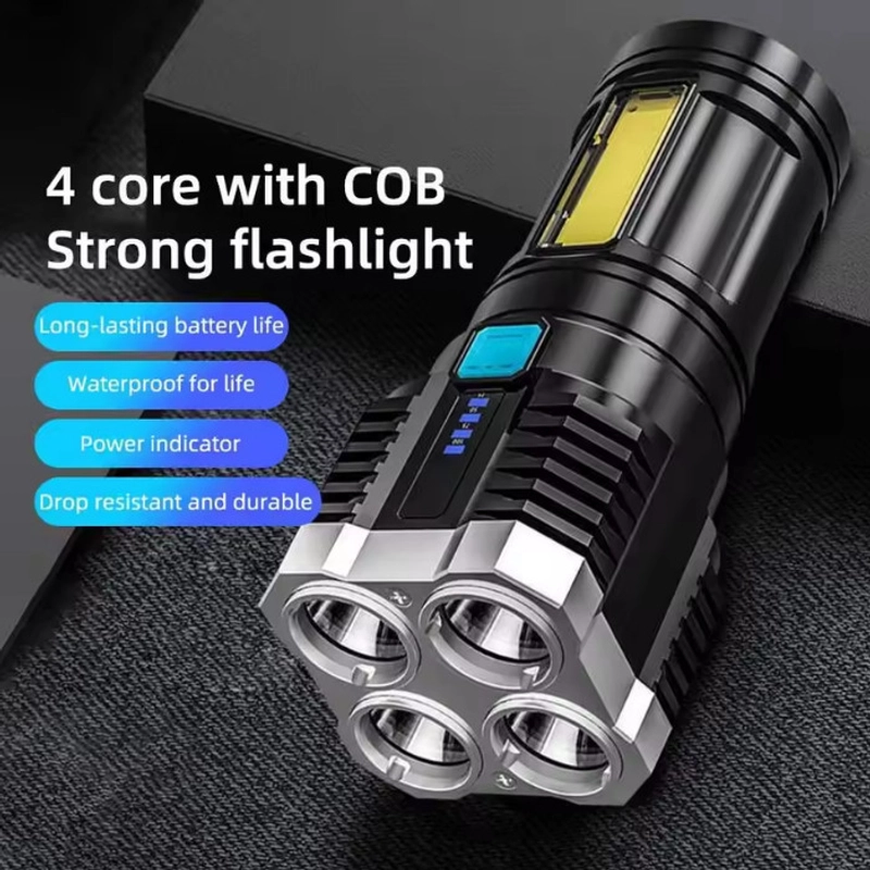 Product image KAMJE Senter Led Super Terang Jarak Jauh COB Rechargeable 4 Mode Mata KMJ062 all variant all variant