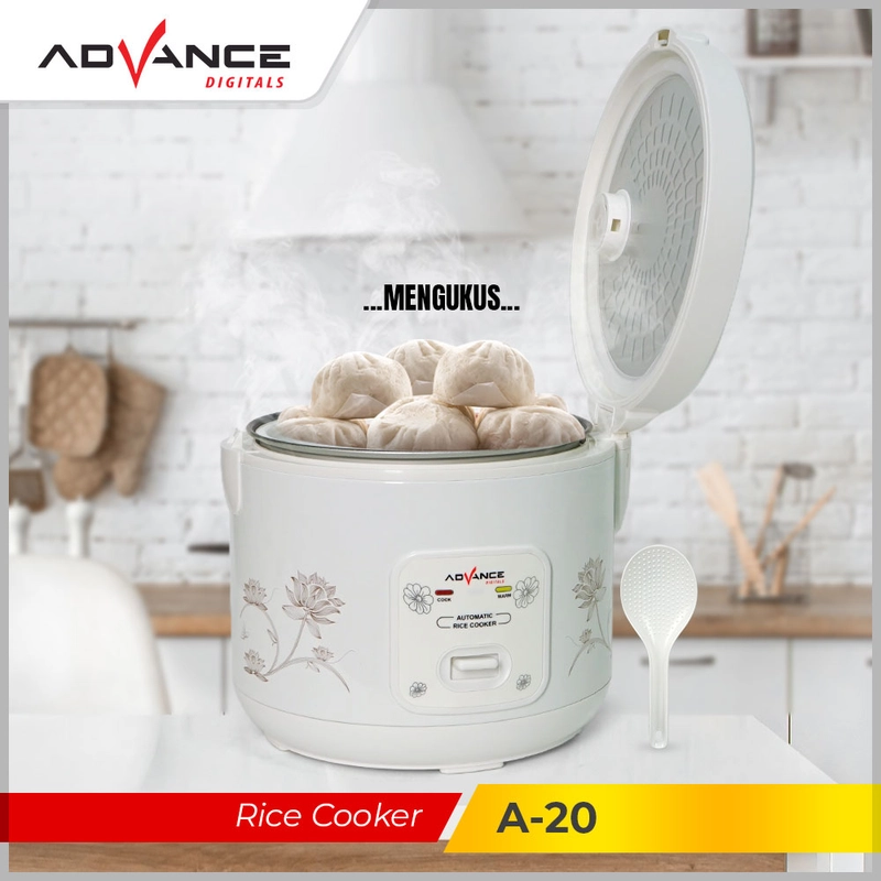 Product image Advance Digitals Indonesia - Rice Cooker A-20 Penanak Nasi Serbaguna 3in1 Magic Com 1.8 Liter Default