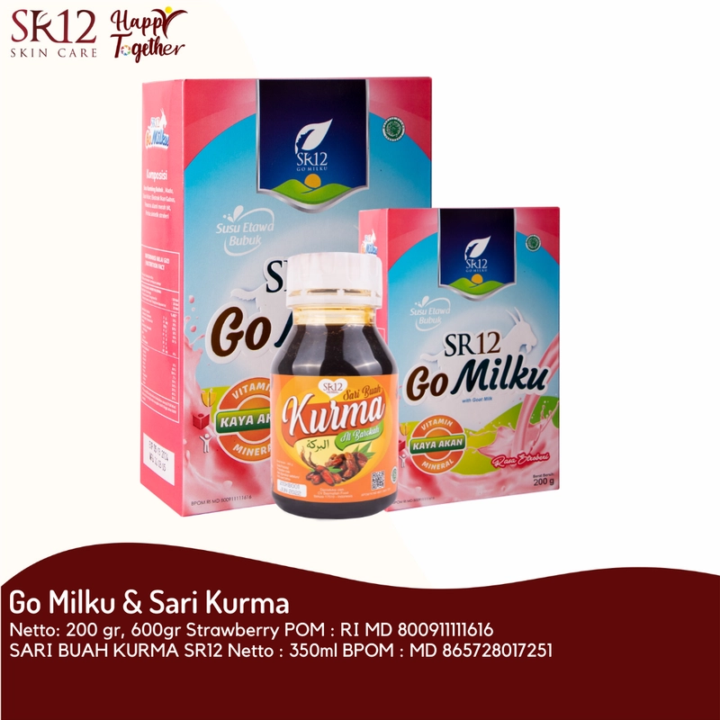 Product image SR12 Bundling Gomilku Dan Sari Buah Buah Kurma Minuman Kesehatan Sari Kurma 350 ml GoMilkuStra200g+600g