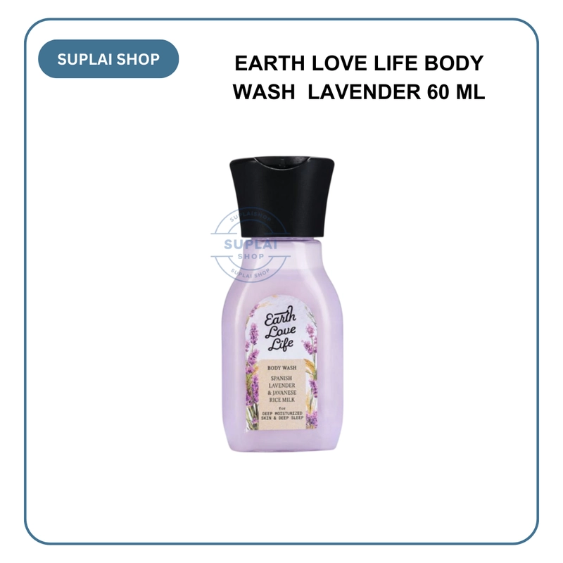Product image SUPLAI SHOP - Sabun Mandi Cair Earth Love Live Body Wash 60 ml Lavender