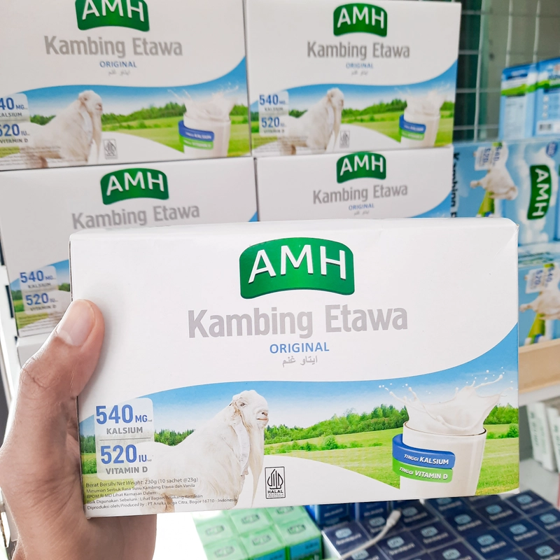 Product image AMH Kambing Etawa Original - Susu Kambing Etawa - Minuman Serbuk Susu Kambing 10 sch