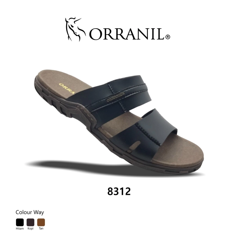 Product image Odillon - Orranil - 8312 / Sandal Slip On Pria 38 BLACK