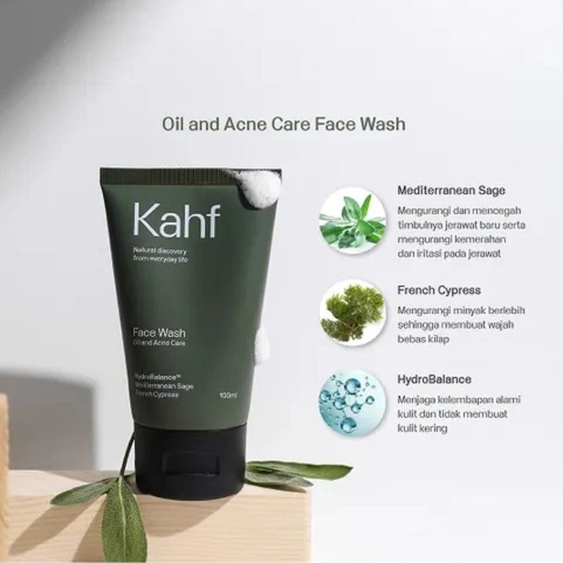 Product image SUPLAI SHOP - Sabun Wajah Jerawat Kahf Face Wash Oil & Acne Care Isi 100 ml