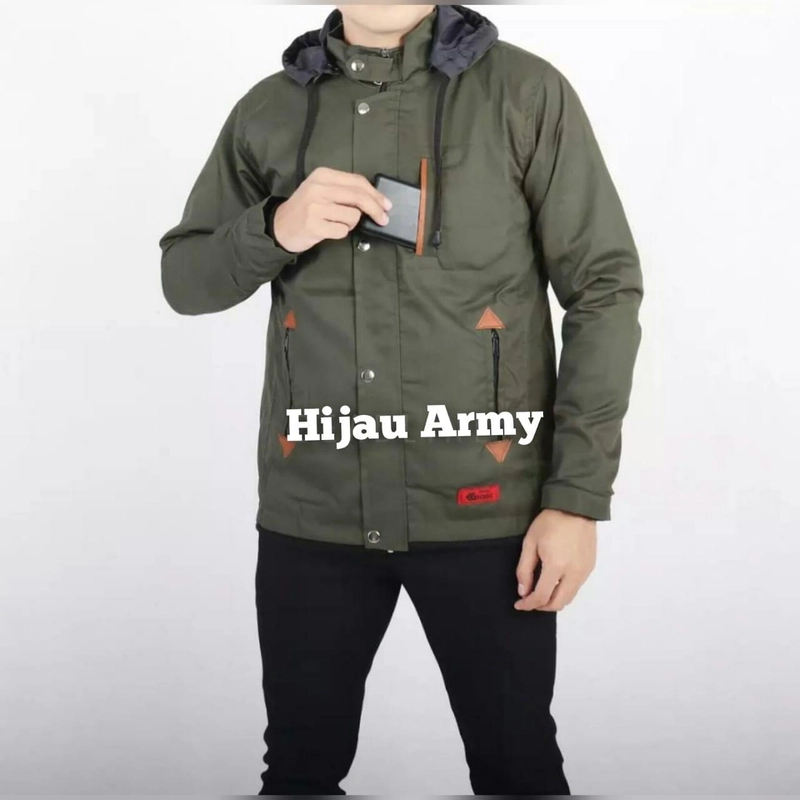 Product image Jaket Pria // Jaket parka riders // Jaket Semi Parka leminho // Jaket Cowok japanese HIJAU M