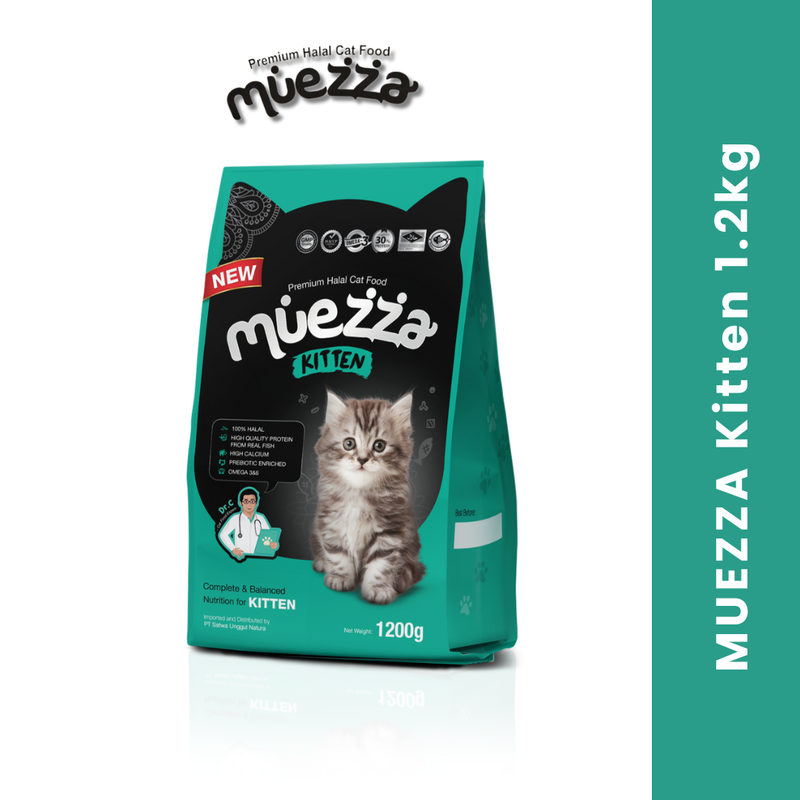 Product image Muezza - Muezza PAKET BESAR Makanan Anak Kucing Kering Kitten 1200gr - Isi 3 3600gr Ocean Fish