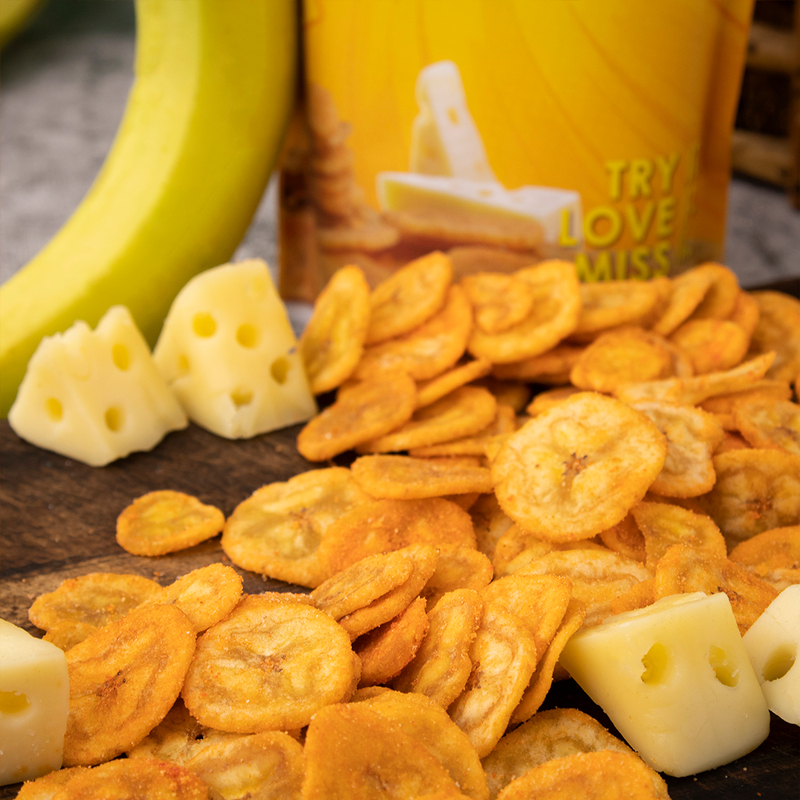 Zanana Chips Paket Cheese Twist 3 pcs - Keripik Pisang Bumbu Tebal dan Renyah 80gr Cheese Twist