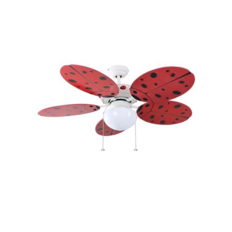 Product image UTAMAMEGA - Ceiling Fan MT EDMA 42IN Lady Bird Kipas Plafon Lampu Pull Chain Warna Red Polkadot