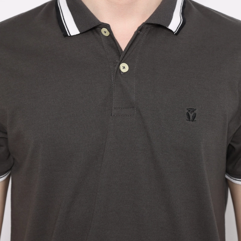 Product image MATSUDA APPAREL - MATSUDA Kaos Polo Shirt Pria Kerah Aioi Seri Warna Hitam Putih Bumi XXL (LD 116 CM) CHARCOAL