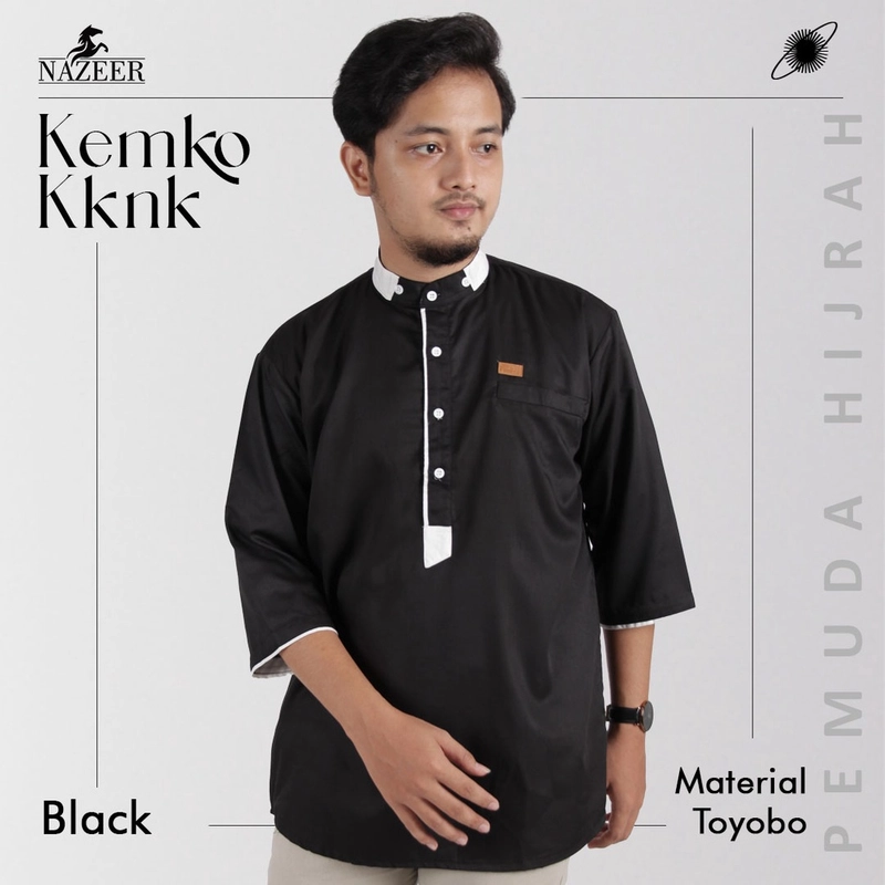 Product image Nazeer - Kemeja Koko Pria Kemko KKNK M Black