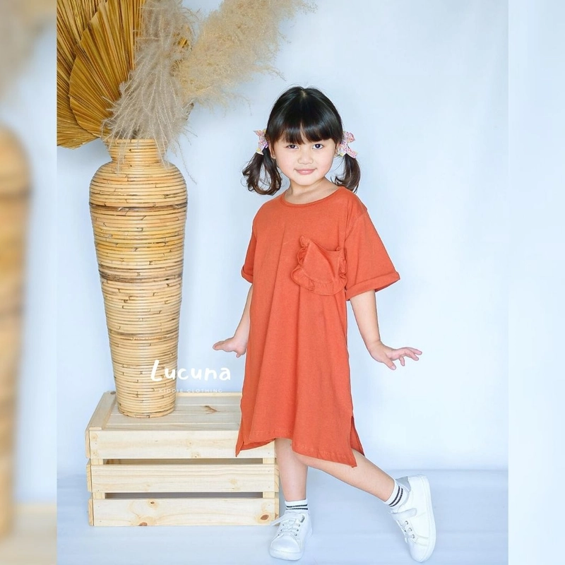 Product image Lucuna - Rumi Oversized Dress Baju Anak 1 Brown