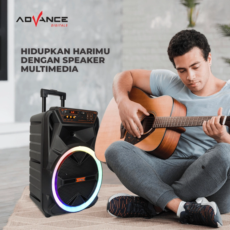 Product image Advance Digitals Indonesia - AdvanceKS-2613 Speaker Bluetooth Portable 12 Inch Free 2 Microphone - Default