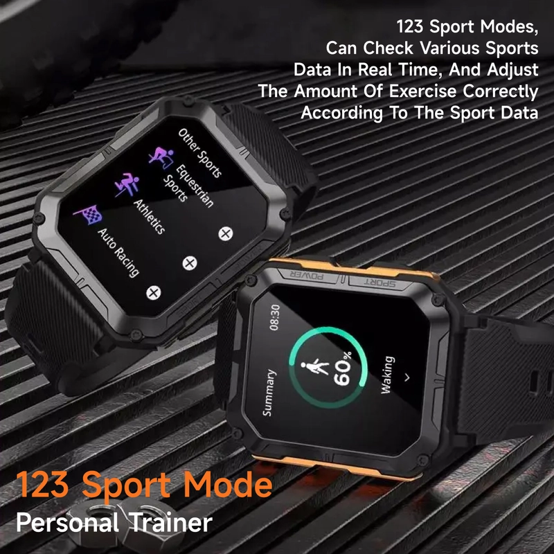 Product image Mitimes - Mitimes Smart Watch C20 Pro Bluetooth Phone Call 1.83 Inch Black Orange