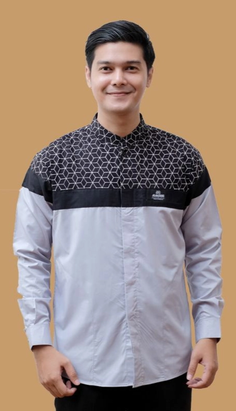 Product image Kois Batik - Baju koko couplen ayah dan anak lengan panjanh M Ayah silver