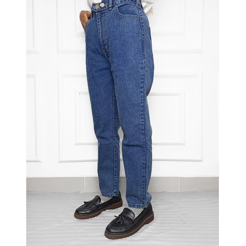 Product image MKY Clothing - BOYFRIEND TAPERED JEANS WANITA BIRU S (26) MIUU02-BLU Biru