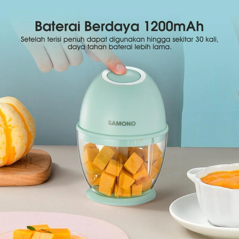 Product image UTAMAMEGA - Samono Mini Chopper Portable Blender Penggiling Bumbu MPASI SW-L6 ( SWL6 ) Warna Random