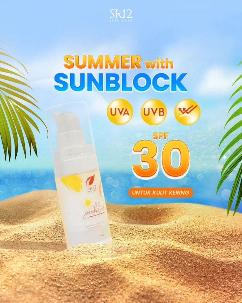 Product image SR12 Sunblock SPF 30 Melindungi Kulit Dari Paparan Sinar Matahari Untuk Kulit Kering 15gr Sunblock