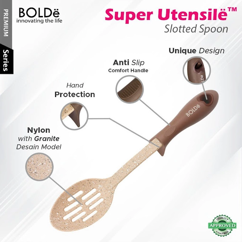 Product image Bolde Super Utensile Slotted Spoon Alat Masak Warna Beige