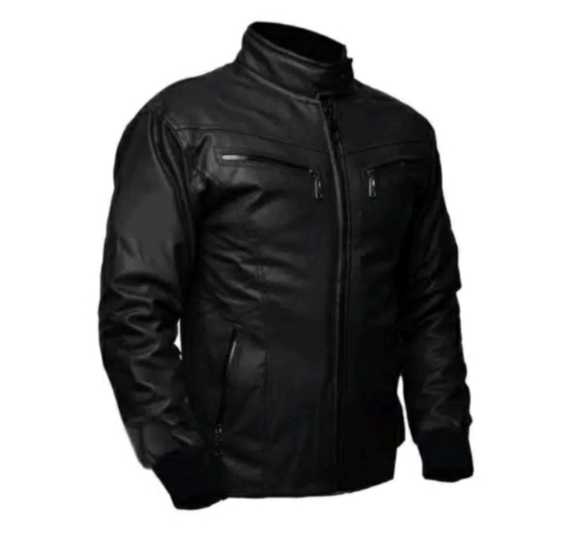 Product image Jaket Motor Pria - Jaket Semi Kulit Pria - Jacket Motor Touring M HITAM