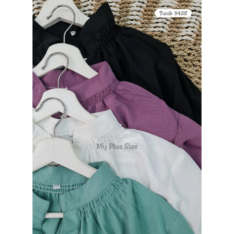 Product image My Plus Size - Tunik Jumbo Wanita 3428 Ld 125 cm / 135 cm & 150 cm 2XL BLACK