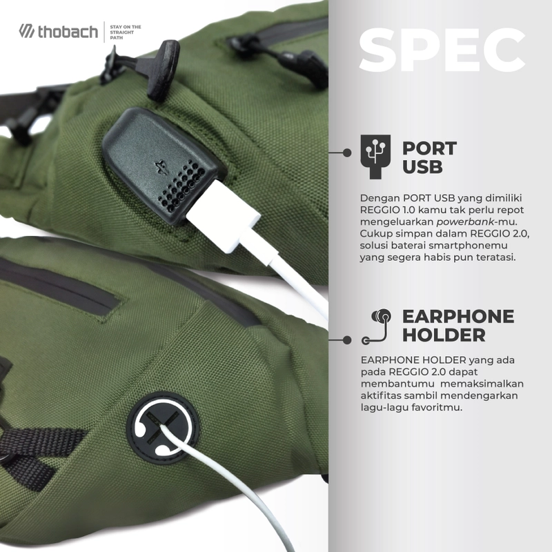 Product image Thobach official - THOBACH Waistbag REGGIO ALL SIZE Army