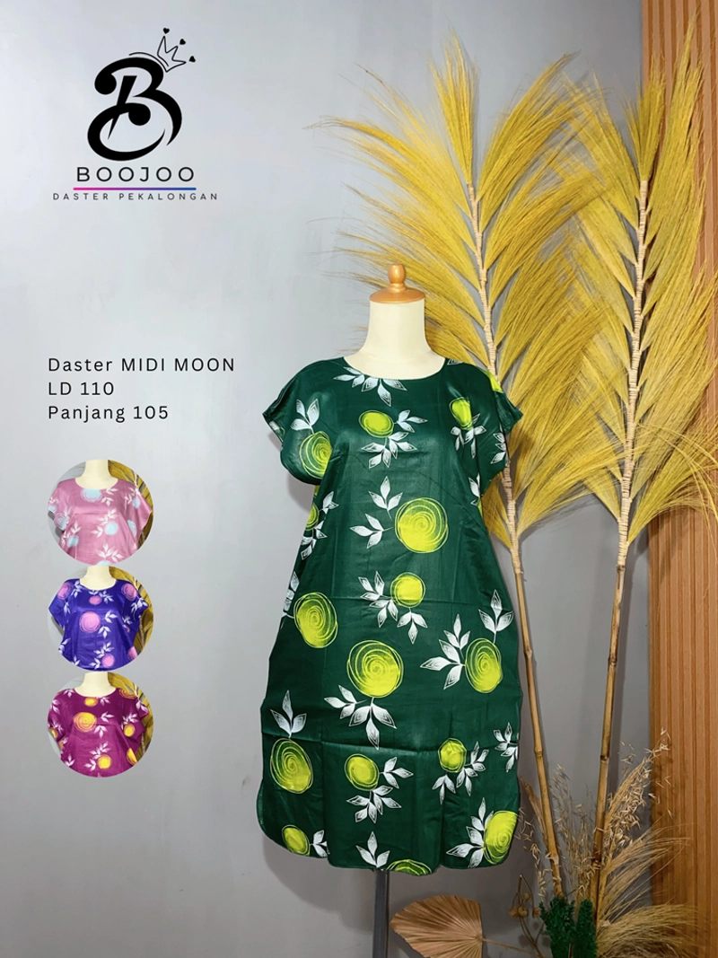 Product image BOOJOO DASTER PEKALONGAN - Boojoo-Paket Murce 3Pcs Daster Midi Bahan Rayon LD 110 All Size <70kg Paket 3Pcs Random