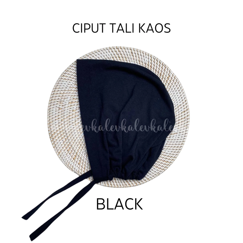 Product image Leika - LEIKAHIJAB - INNER BASIC TURKI TALI // CIPUT TALI KAOS PREMIUM // INNER HIJAB // I WARNA HITAM