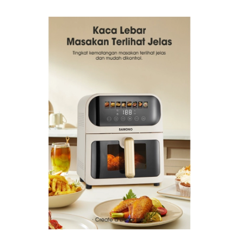 Product image UTAMAMEGA - Air Fryer Samono SW-AFW65 Digital Touchscreen Transparan Low Watt Type SW-AFW65