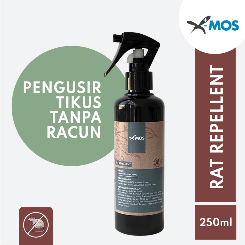 Product image X-MOS Rat Repellent - Pengusir Tikus Bahan Alami 250ml Spray