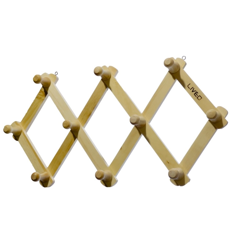 Product image Liveo - Gantungan Baju Kayu Korea Liveo LV-508 / Wooden Hanger Hook Kapstok 2000 -