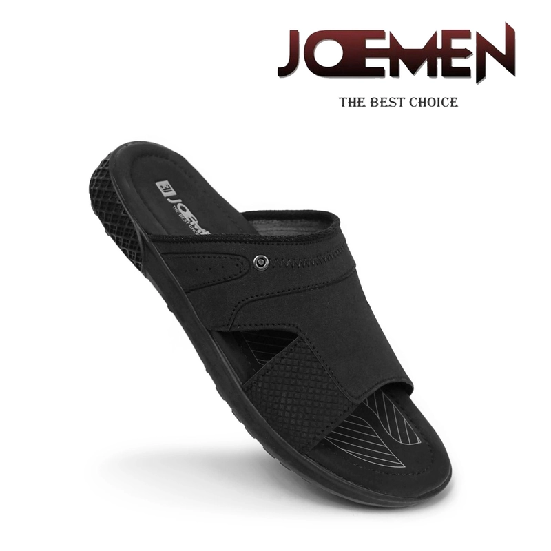 Product image Joemen Official - Joemen Sandal Pria Kulit S 61 New Original Brand Lokal Pria Slop Sandal Terbaru Joemen 2024 39 Hitam