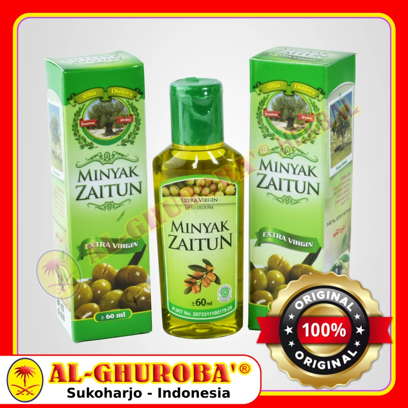 Product image Al-Ghuroba Herbal - Minyak Zaitun Extra Virgin 60ml Al-Ghuroba Original BPOM HALAL 60ml Original