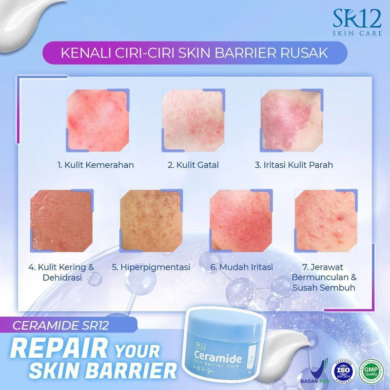 Product image SR12 Ceramide Gel Pelembab Untuk Memperbaiki Skin Barrier Dan Mengatasi Jerawat 18gr Ceramide