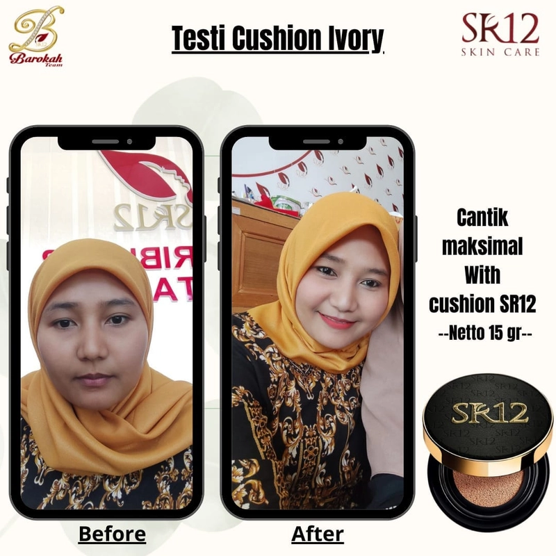 Product image SR12 Refill Cushion SPF 30 Full Coverage Tahan Lama Dan Mencerahkan Kulit 15gr Refil Ivory